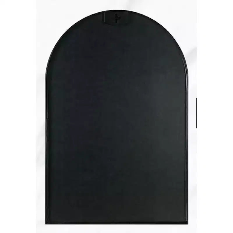 Black Metal Arched Bathroom Wall Mirror