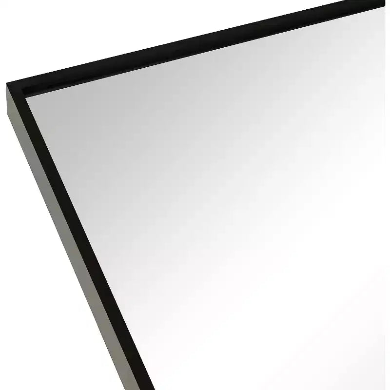 Black Metal Arched Bathroom Wall Mirror