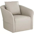 Studio 55D Charlie Crme Faux Leather Swivel Chair