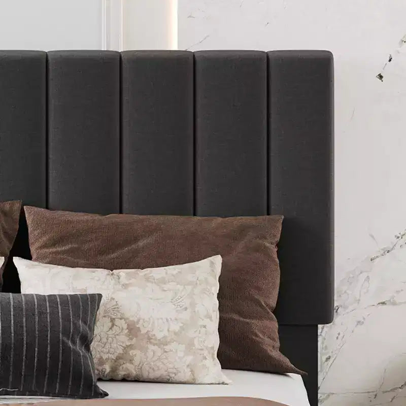 Bed Frame, Platform Bed with 4 Storage Drawers - Adjustable Headboard, Wooden Slats Support, No Box Spring Needed