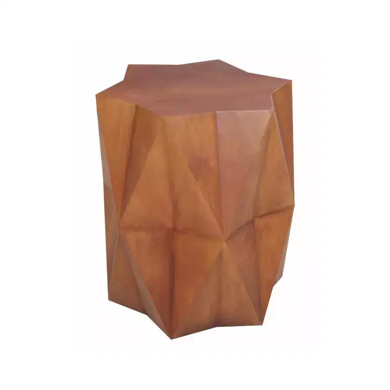 HomeRoots 24 Brown Solid Wood End Table