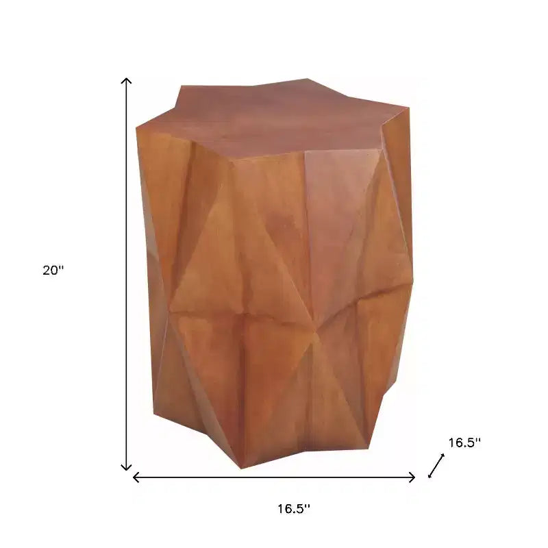 24 Brown Solid Wood End Table