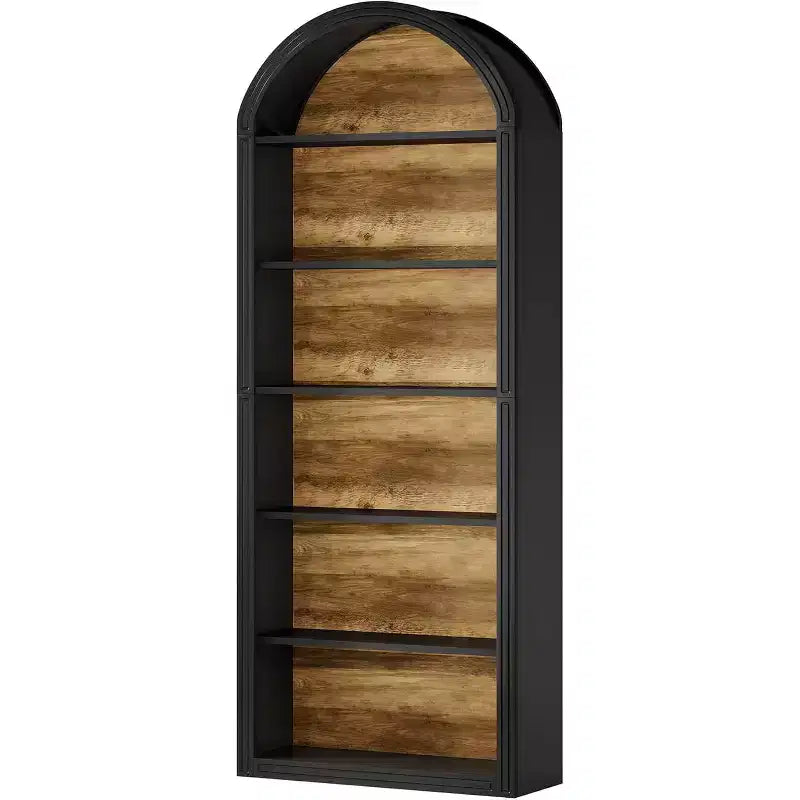 Lantine 6-Tier Arched Bookshelf, 77.16 Tall Bookcase, Floor Standing Open Display Rack Shelving Unit for Living Room, Home Office