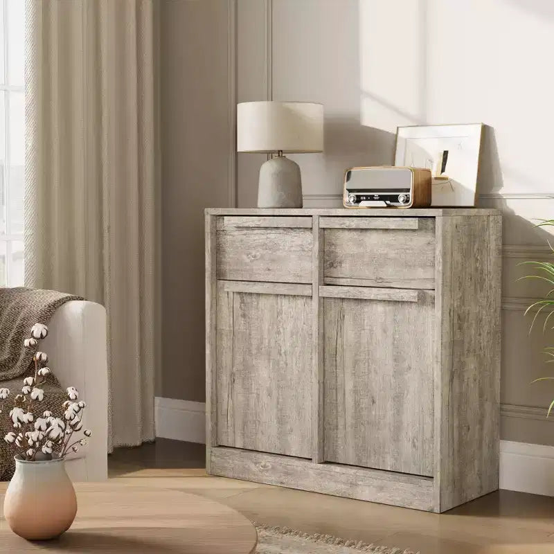 Sideboard Buffet Cabinet with 2/4 Drawers 31.5/62 Large Coffee Cabinet with Storage, Modern Storage Buffet Table for Kitchen & Dining Room