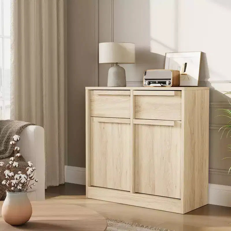 Sideboard Buffet Cabinet with 2/4 Drawers 31.5/62 Large Coffee Cabinet with Storage, Modern Storage Buffet Table for Kitchen & Dining Room