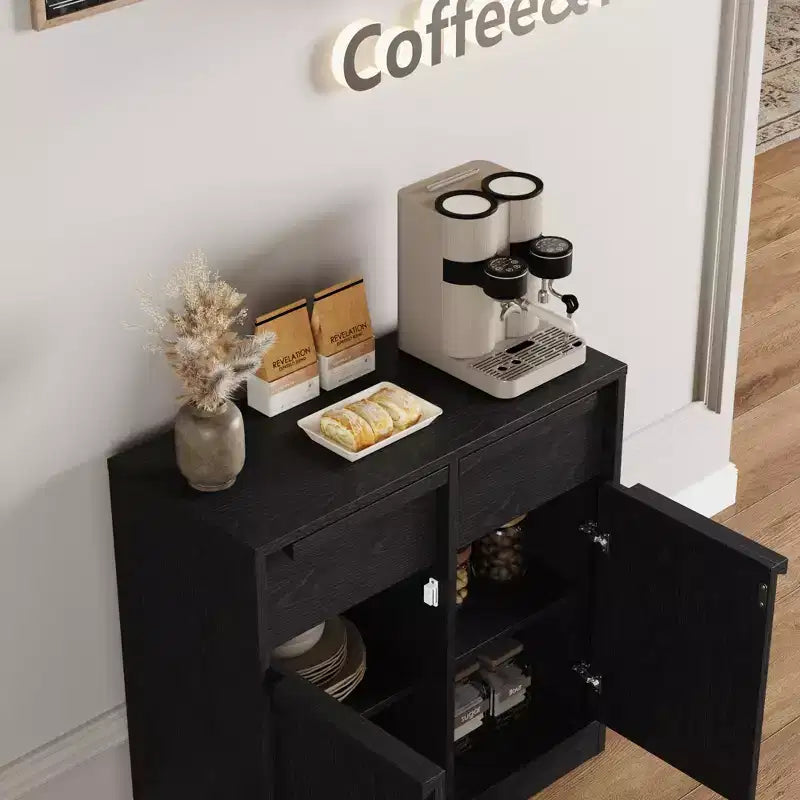 Sideboard Buffet Cabinet with 2/4 Drawers 31.5/62 Large Coffee Cabinet with Storage, Modern Storage Buffet Table for Kitchen & Dining Room
