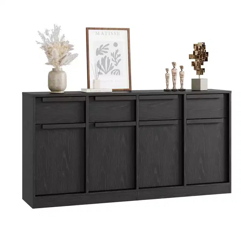 Sideboard Buffet Cabinet with 2/4 Drawers 31.5/62 Large Coffee Cabinet with Storage, Modern Storage Buffet Table for Kitchen & Dining Room