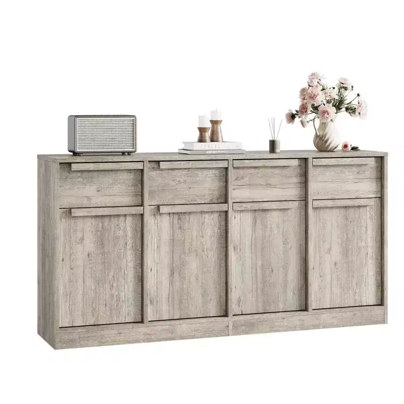 Sideboard Buffet Cabinet with 2/4 Drawers 31.5/62 Large Coffee Cabinet with Storage, Modern Storage Buffet Table for Kitchen & Dining Room