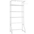 VEVOR Over Washer and Dryer Storage Shelf, 3 Tiers Laundry Room Drying Rack with Hanger Rod and Hooks, Single Row Washer Shelves Space Saver,White