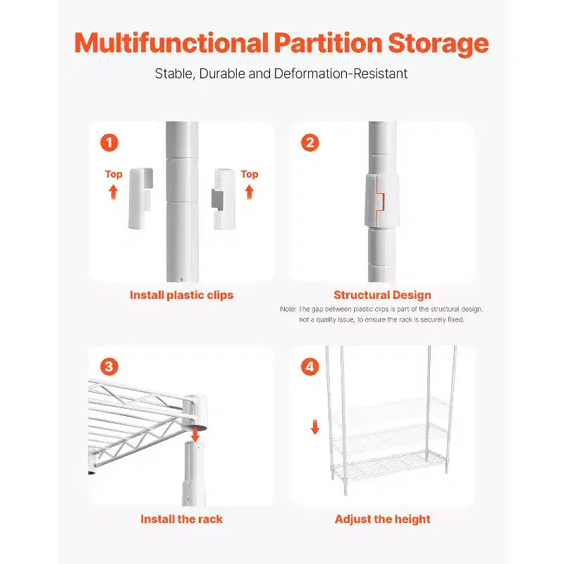 Over Washer and Dryer Storage Shelf, 3 Tiers Laundry Room Drying Rack with Hanger Rod and Hooks, Single Row Washer Shelves Space Saver,White