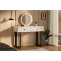 Vanity Desk with Mirror and Lights - 3 Colors LED Lights, Plenty of Storage Space, Modern Design, Quality Materials and Solid Construction