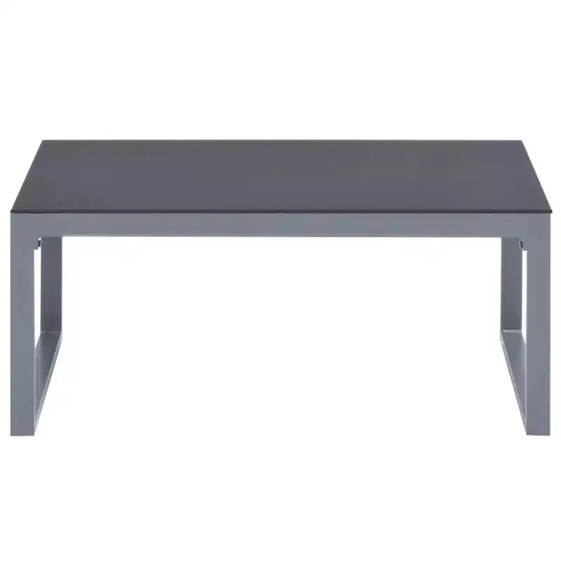 Coffee Table Silver Powder-coated aluminum and glass Medium