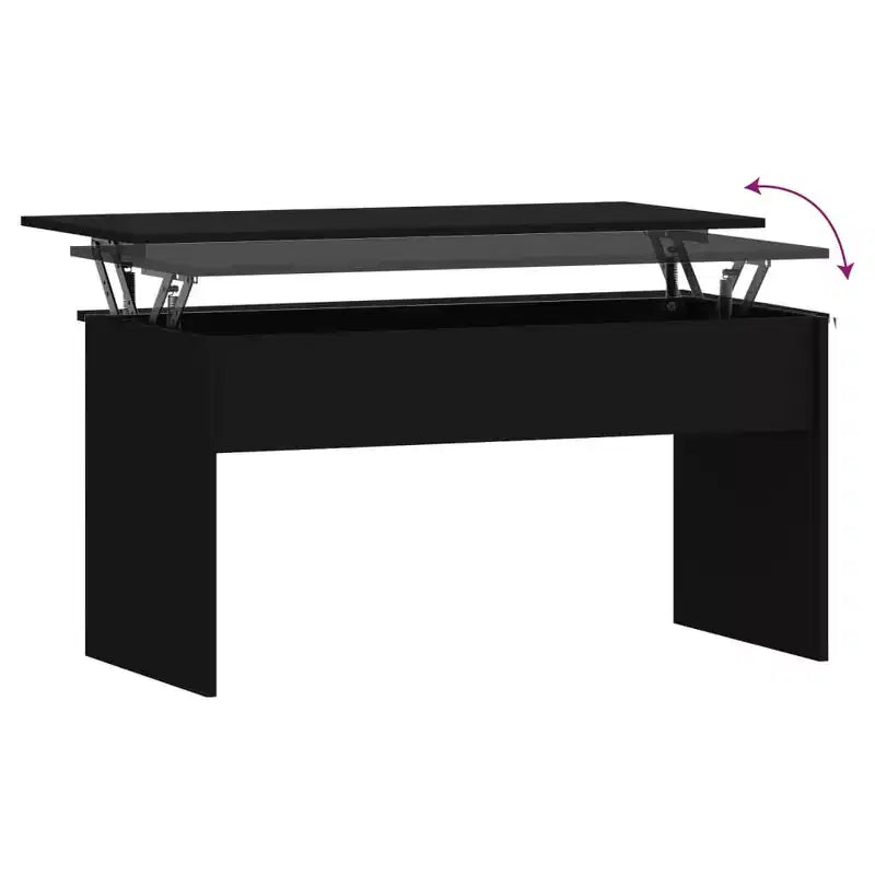 Coffee Table Black Engineered wood Medium Adjustable Armrests