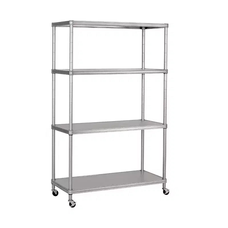 HOME 4-Tier Steel Shelving with Shelf Liners, 36 W x 14 D x 56.5 H
