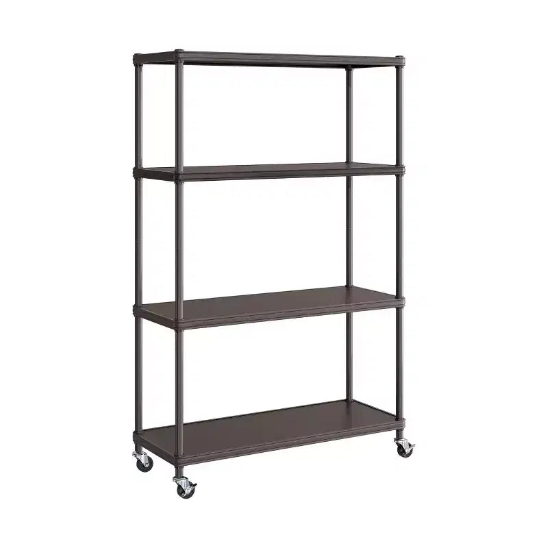 HOME 4-Tier Steel Shelving with Shelf Liners, 36 W x 14 D x 56.5 H