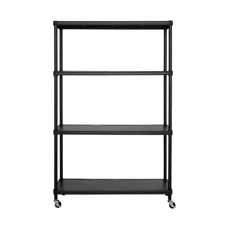HOME 4-Tier Steel Shelving with Shelf Liners, 36 W x 14 D x 56.5 H