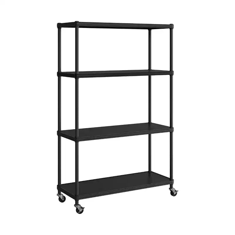 HOME 4-Tier Steel Shelving with Shelf Liners, 36 W x 14 D x 56.5 H