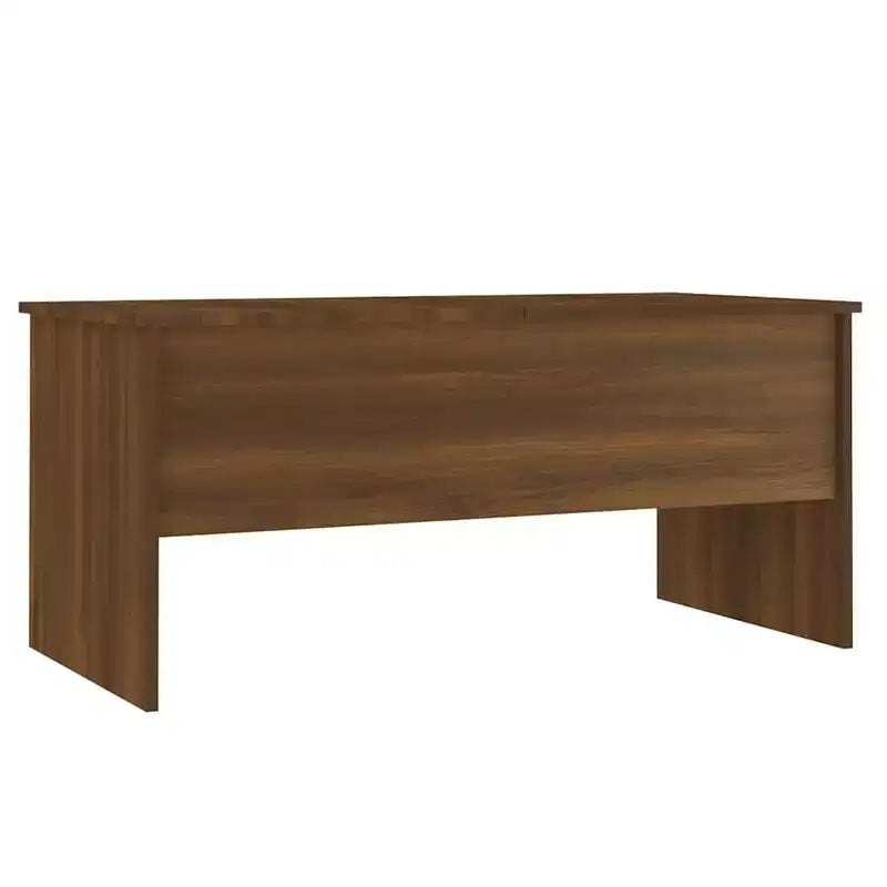 Coffee Table Brown Oak Engineered Wood Medium Hidden Compartments