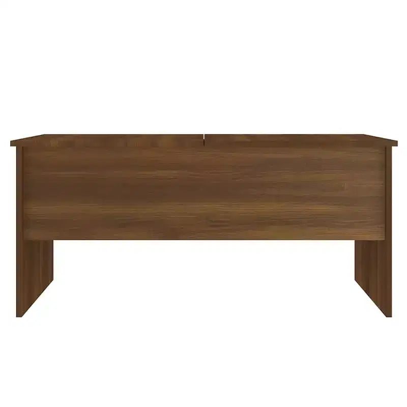 Coffee Table Brown Oak Engineered Wood Medium Hidden Compartments