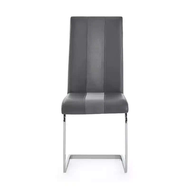 HomeStock Dining Chair Grey with Stripe