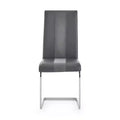 HomeStock Dining Chair Grey with Stripe
