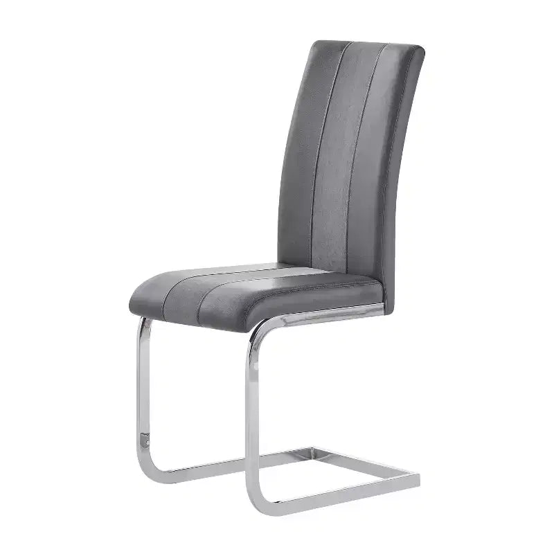 Dining Chair Grey with Stripe