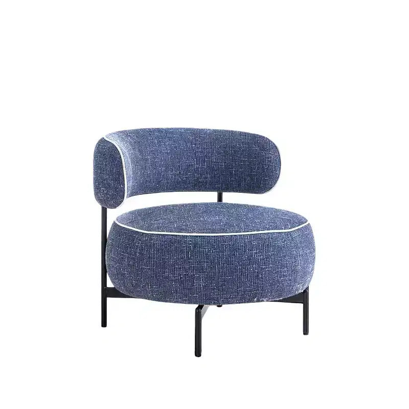 Simple Cute Round Barrel Chairs with Curved Backrest,Contemporary Style Reading Leisure Accent Chair for Bedroom,Living Room