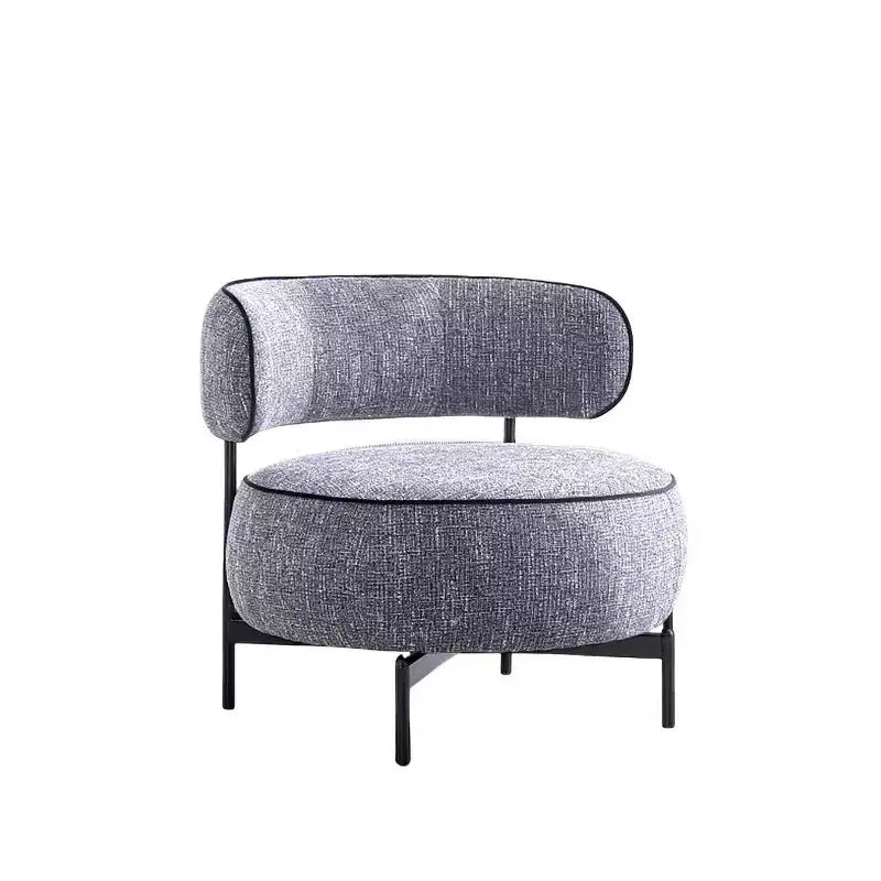 Simple Cute Round Barrel Chairs with Curved Backrest,Contemporary Style Reading Leisure Accent Chair for Bedroom,Living Room