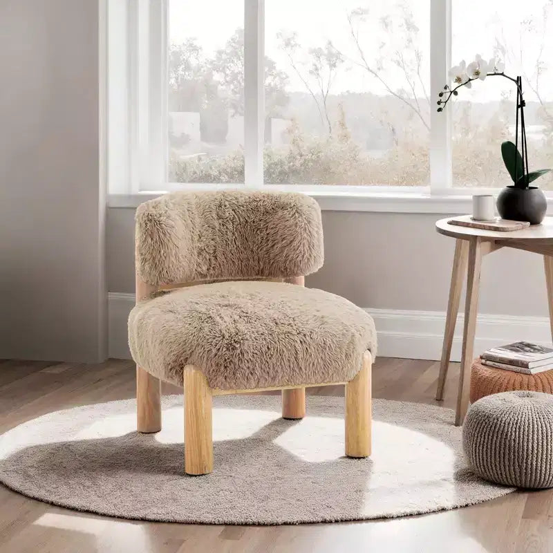 Simple Cute Round Barrel Chairs with Curved Backrest,Contemporary Style Reading Leisure Accent Chair for Bedroom,Living Room