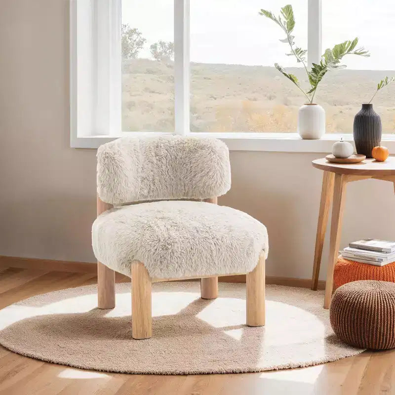 Simple Cute Round Barrel Chairs with Curved Backrest,Contemporary Style Reading Leisure Accent Chair for Bedroom,Living Room