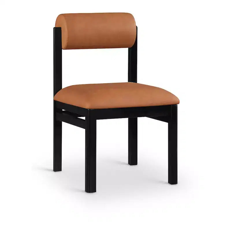 Vegan Leather Upholstered Dining Chair, Set of 2