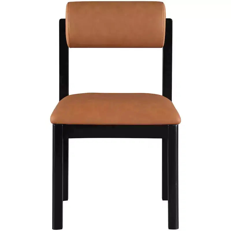 Vegan Leather Upholstered Dining Chair, Set of 2
