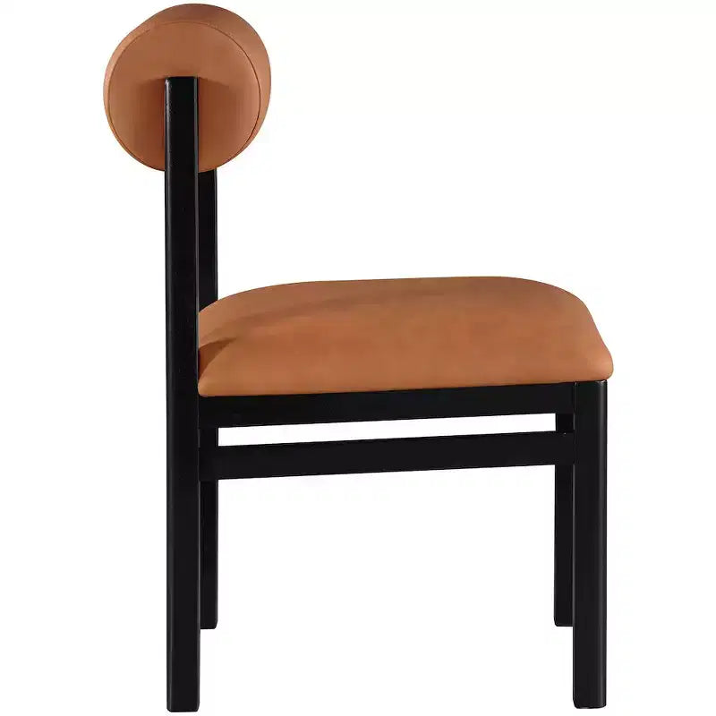 Vegan Leather Upholstered Dining Chair, Set of 2