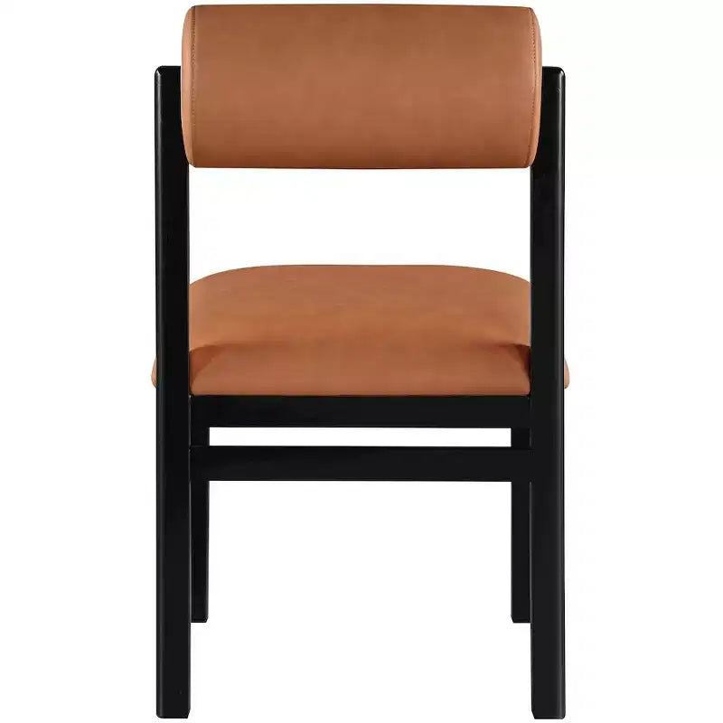 Vegan Leather Upholstered Dining Chair, Set of 2