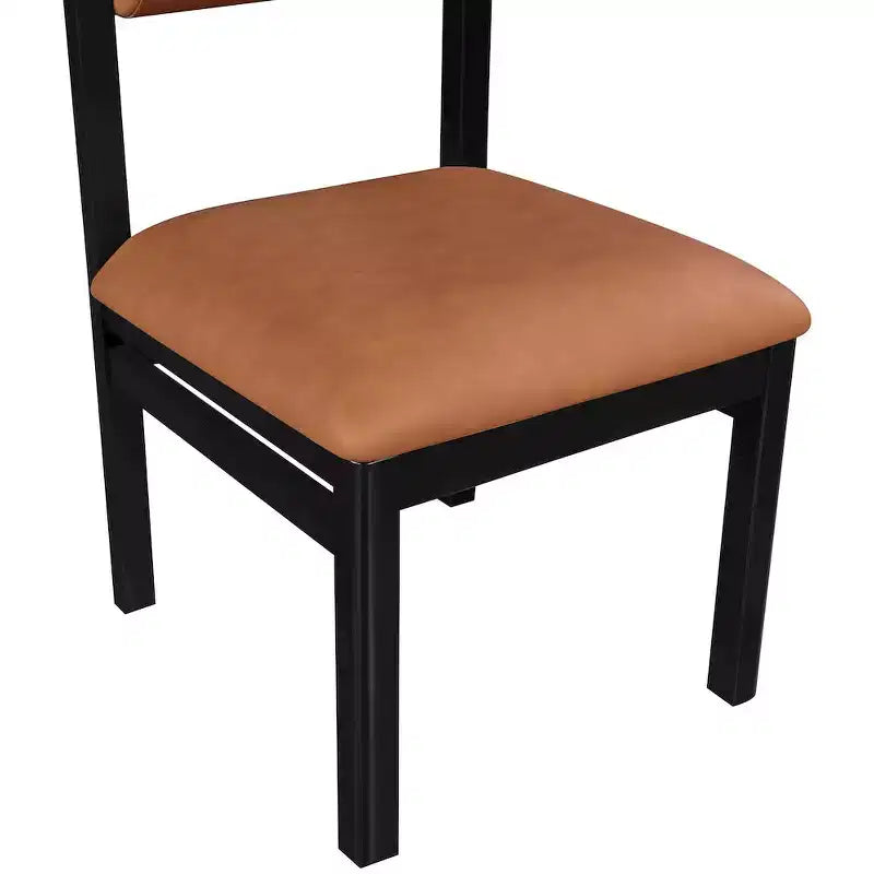 Vegan Leather Upholstered Dining Chair, Set of 2
