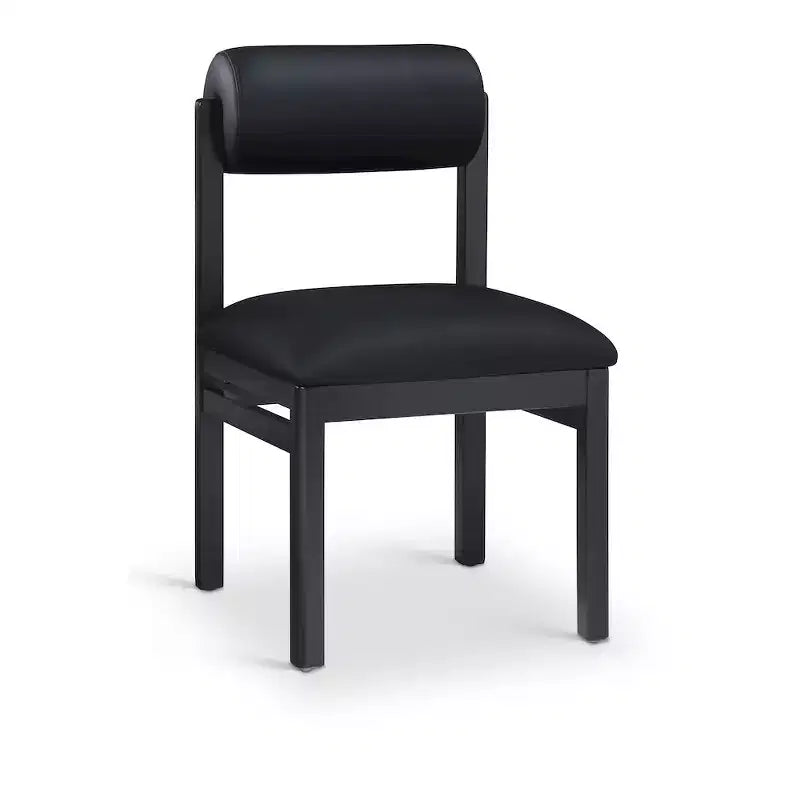 Vegan Leather Upholstered Dining Chair, Set of 2