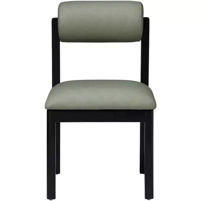 Vegan Leather Upholstered Dining Chair, Set of 2