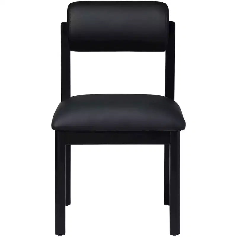 Vegan Leather Upholstered Dining Chair, Set of 2