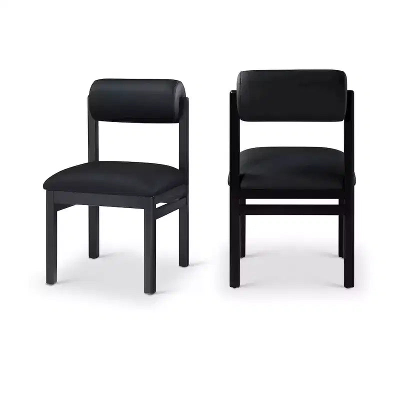 Meridian Furniture,Roundhill Vegan Leather Upholstered Dining Chair, Set of 2