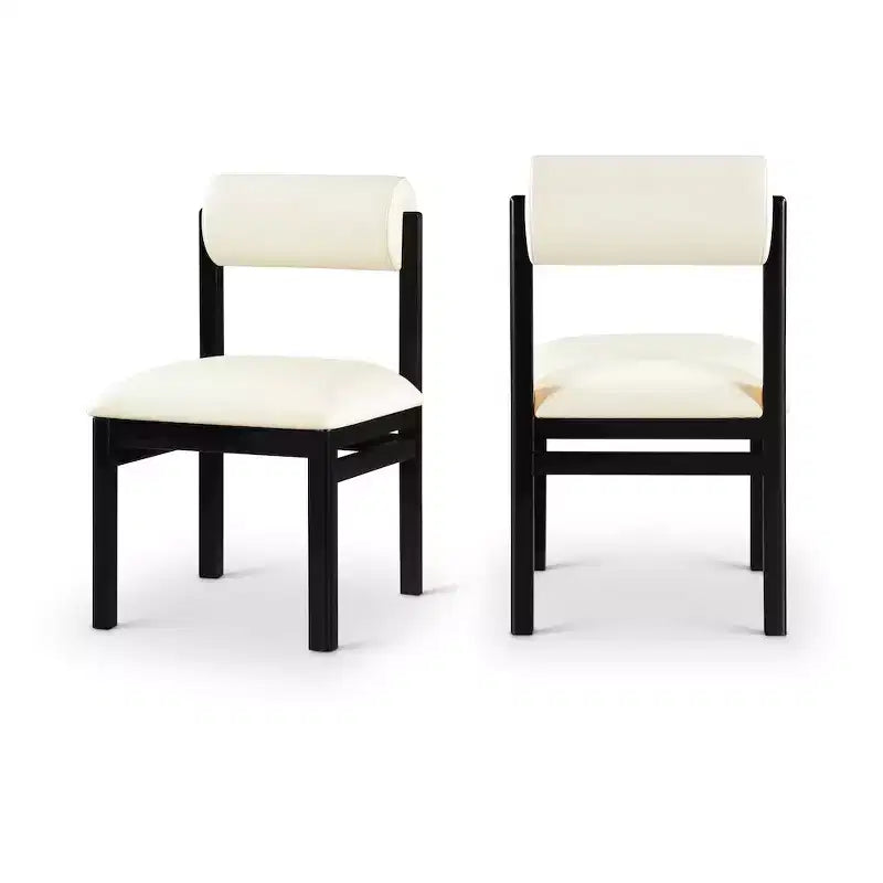 Vegan Leather Upholstered Dining Chair, Set of 2