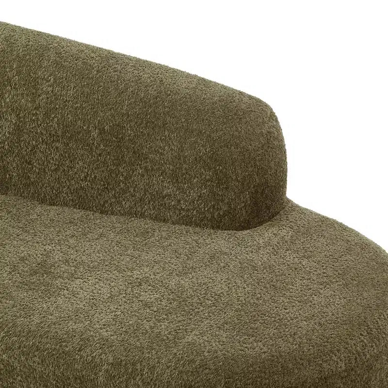 Chaise Lounge, Mid-Century Modern Sofa with Rubberwood Frame, Left-Facing Daybed for Living Room