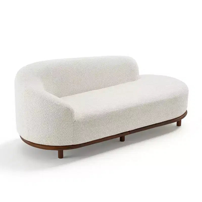 Chaise Lounge, Mid-Century Modern Sofa with Rubberwood Frame, Left-Facing Daybed for Living Room