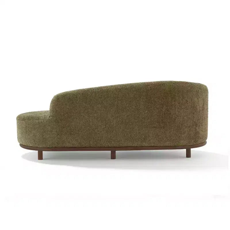Chaise Lounge, Mid-Century Modern Sofa with Rubberwood Frame, Left-Facing Daybed for Living Room