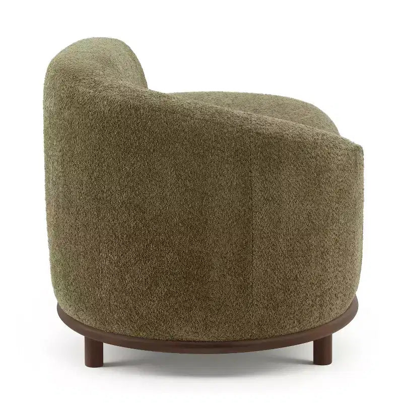 Chaise Lounge, Mid-Century Modern Sofa with Rubberwood Frame, Left-Facing Daybed for Living Room
