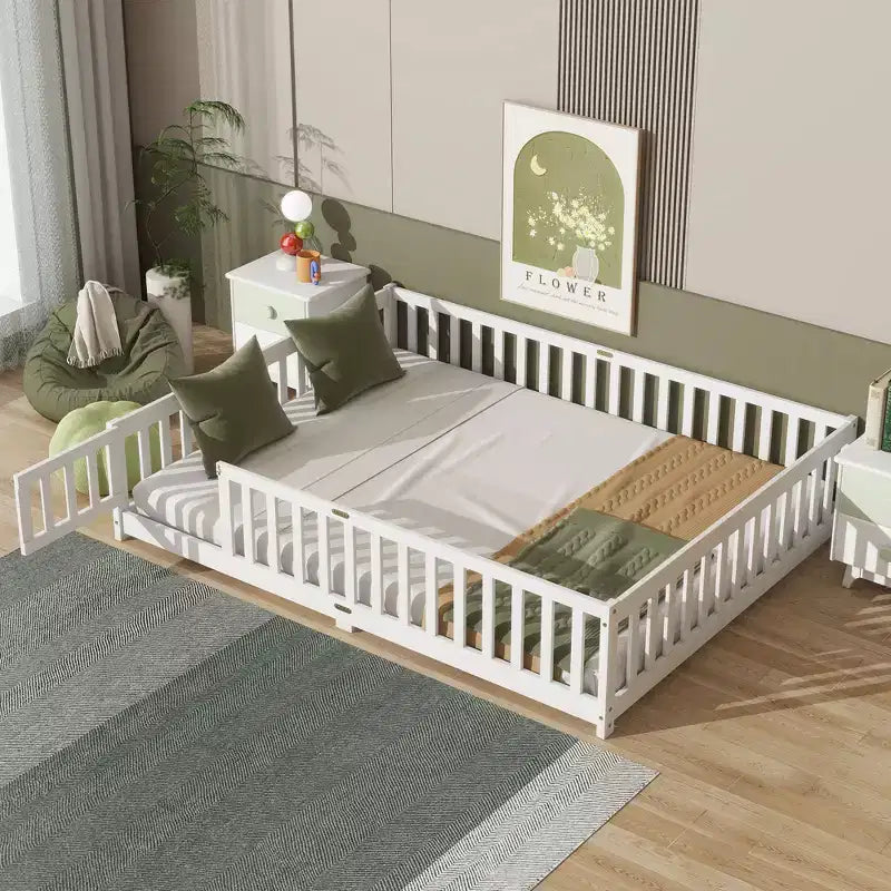 MAYEERTY Queen Bunk Bed Safety Rail Noise-Free Design Heavy-Duty Metal