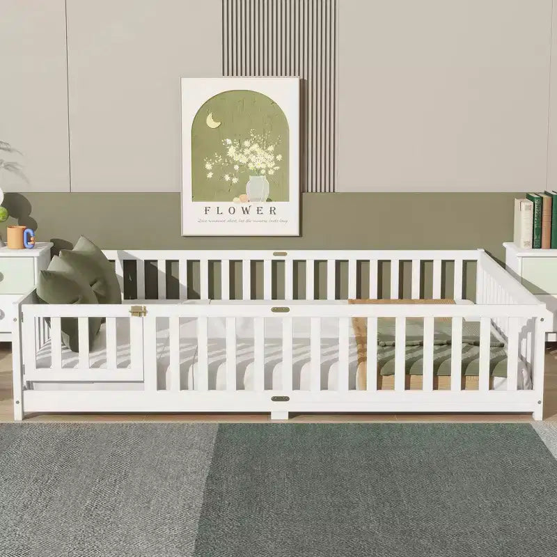 Queen Bunk Bed Safety Rail Noise-Free Design Heavy-Duty Metal