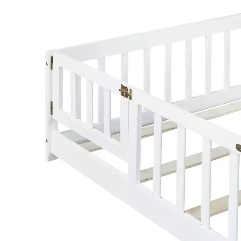 Queen Bunk Bed Safety Rail Noise-Free Design Heavy-Duty Metal