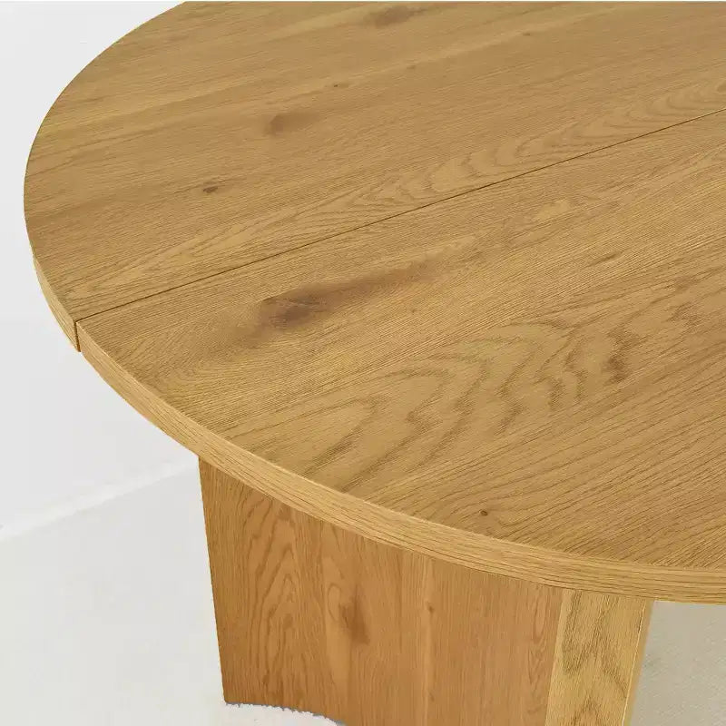 Modern Oval Dining Table with C-Shaped Legs, Stylish Large Kitchen Table with Woodgrain Finish for Home, Breakfast or Dining Room