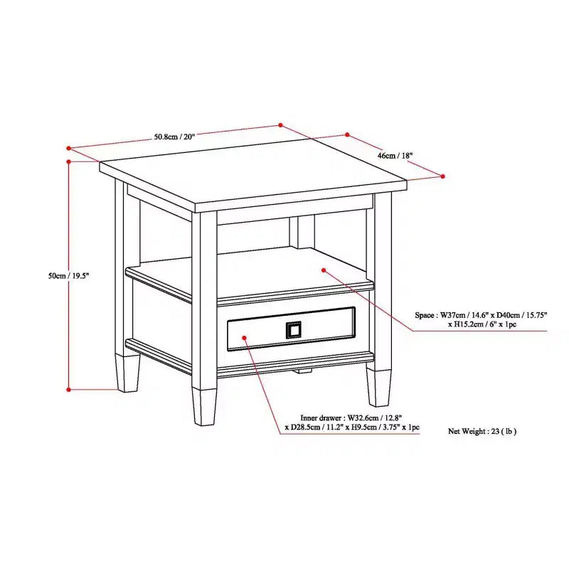 20 Norfolk End Table