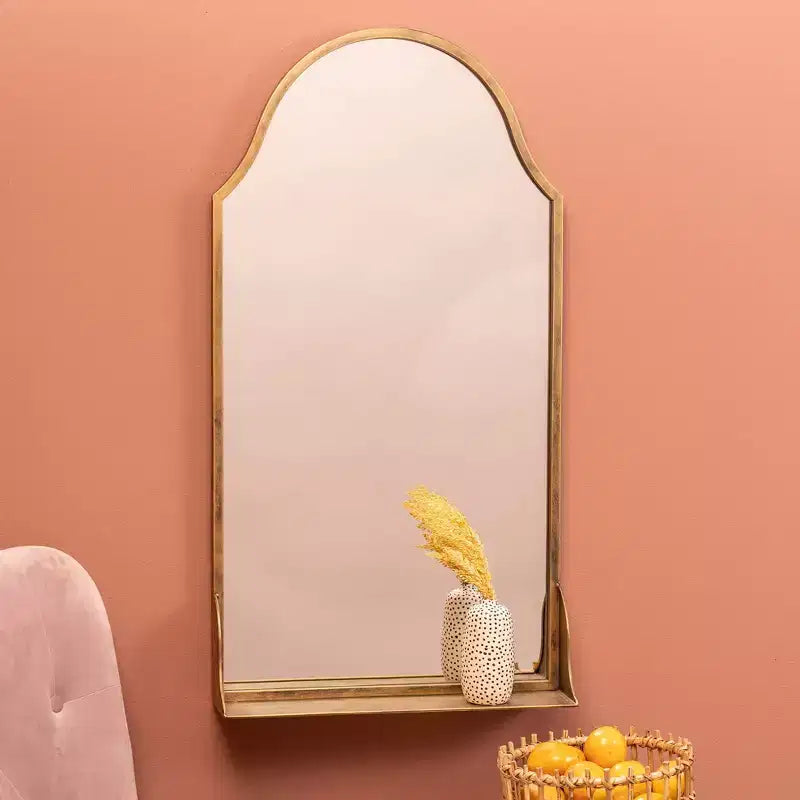 Sawyer Antique Bronze 20 x 38 Wall Mirror with Shelf